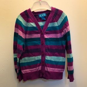 3T girls The Children’s Place striped cardigan sweater